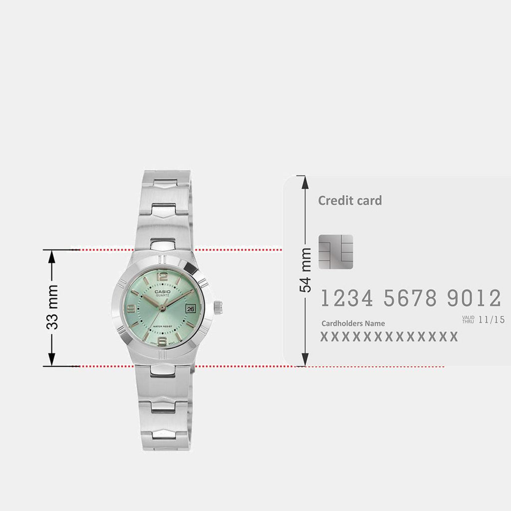 Enticer Women Quartz Green Dial Analog Stainless Steel Watch A2274