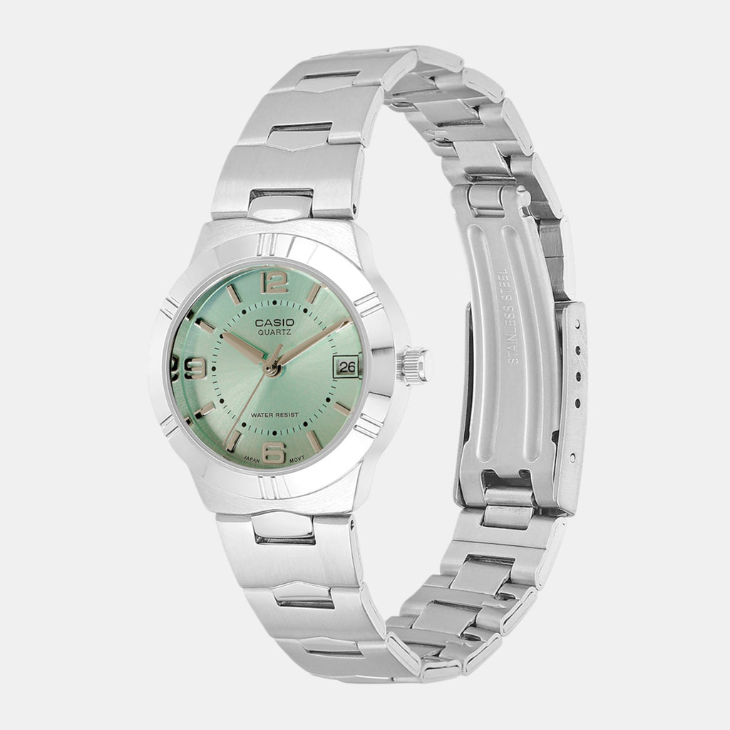 Enticer Women Quartz Green Dial Analog Stainless Steel Watch A2274