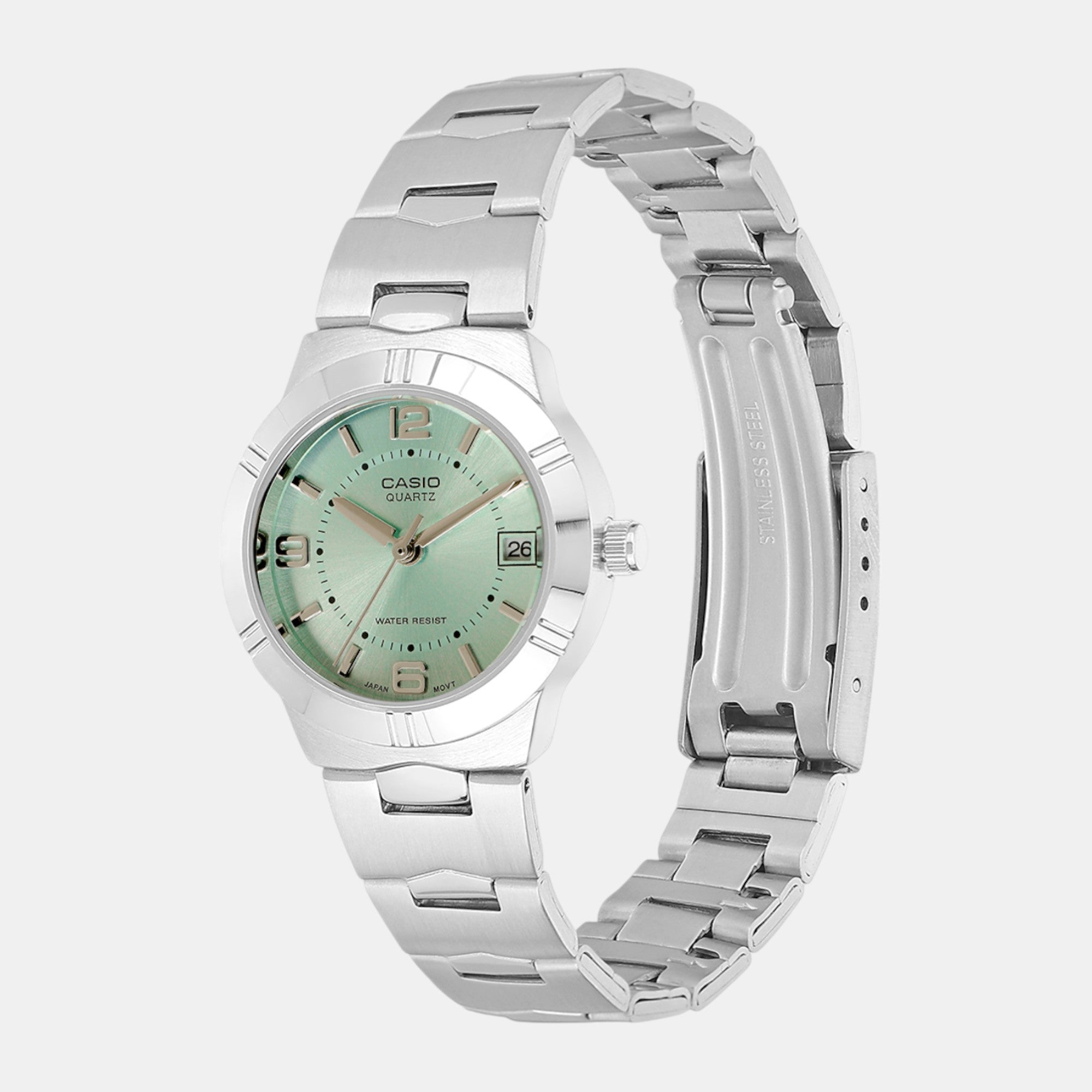 Enticer Women Quartz Green Dial Analog Stainless Steel Watch A2274