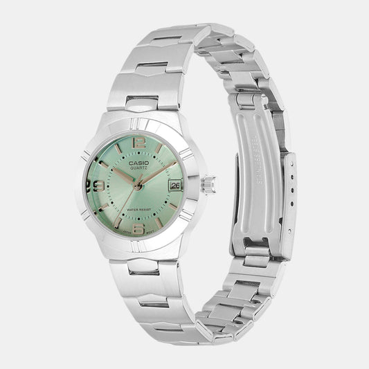 Enticer Women Quartz Green Dial Analog Stainless Steel Watch A2274