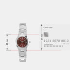 Enticer Women Quartz Red Dial Analog Stainless Steel Watch A2275