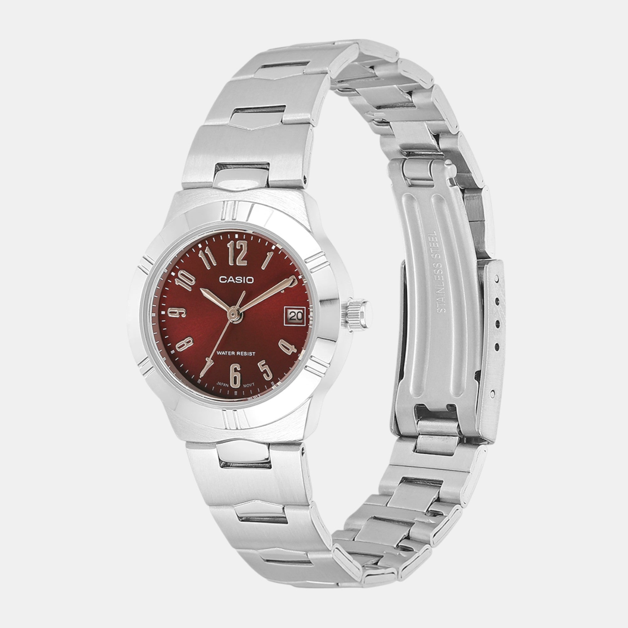 Enticer Women Quartz Red Dial Analog Stainless Steel Watch A2275