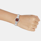 Enticer Women Quartz Red Dial Analog Stainless Steel Watch A2275