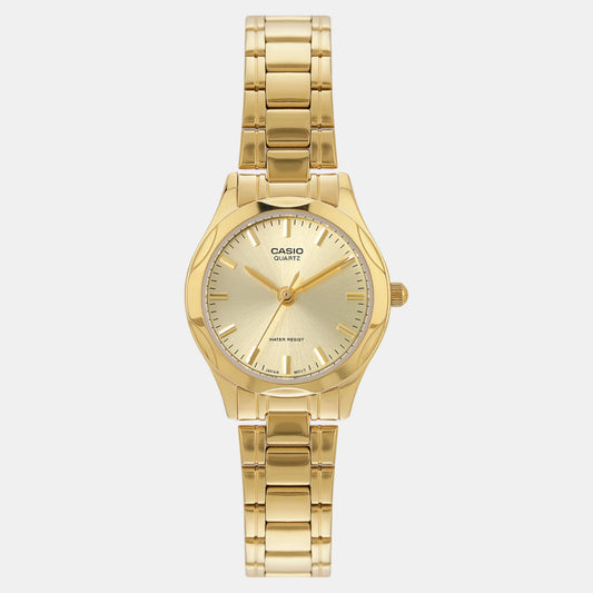 Enticer Women Quartz Gold Dial Analog Stainless Steel Watch A2276
