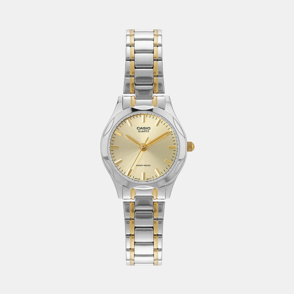 Enticer Women Quartz Gold Dial Analog Stainless Steel Watch A2277