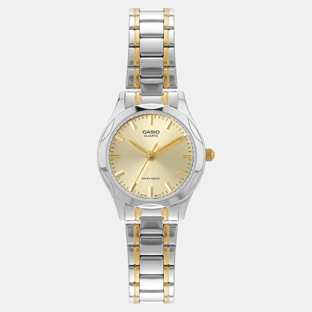 Enticer Women Quartz Gold Dial Analog Stainless Steel Watch A2277