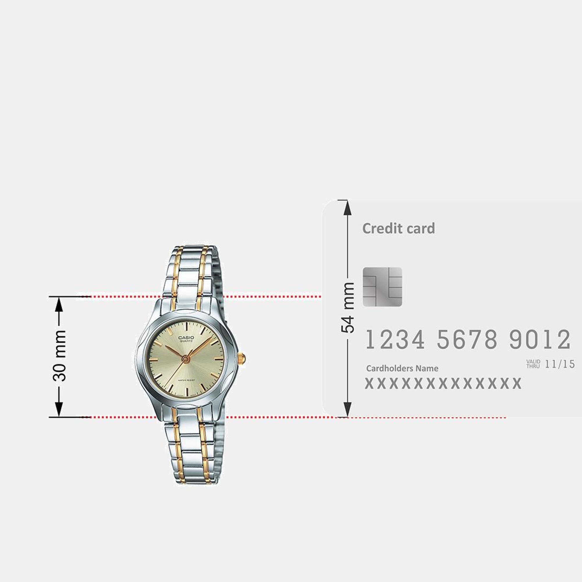 Enticer Women Quartz Gold Dial Analog Stainless Steel Watch A2277