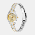 Enticer Women Quartz Gold Dial Analog Stainless Steel Watch A2277