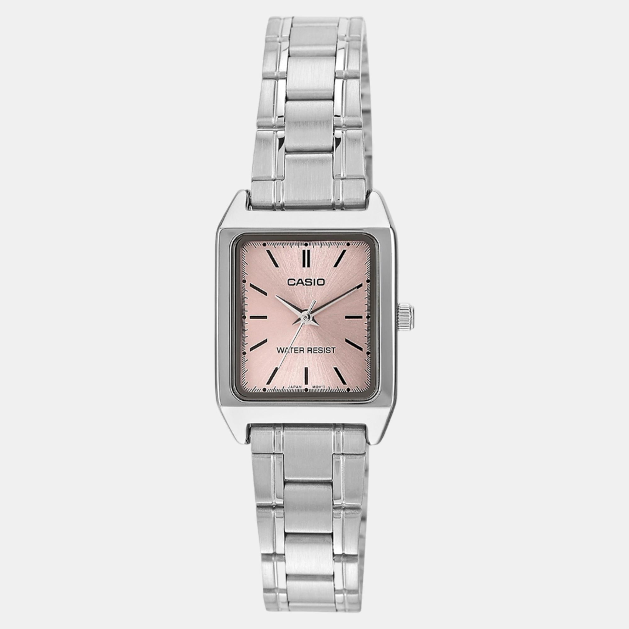 Enticer Women Quartz Pink Dial Analog Stainless Steel Watch A2281