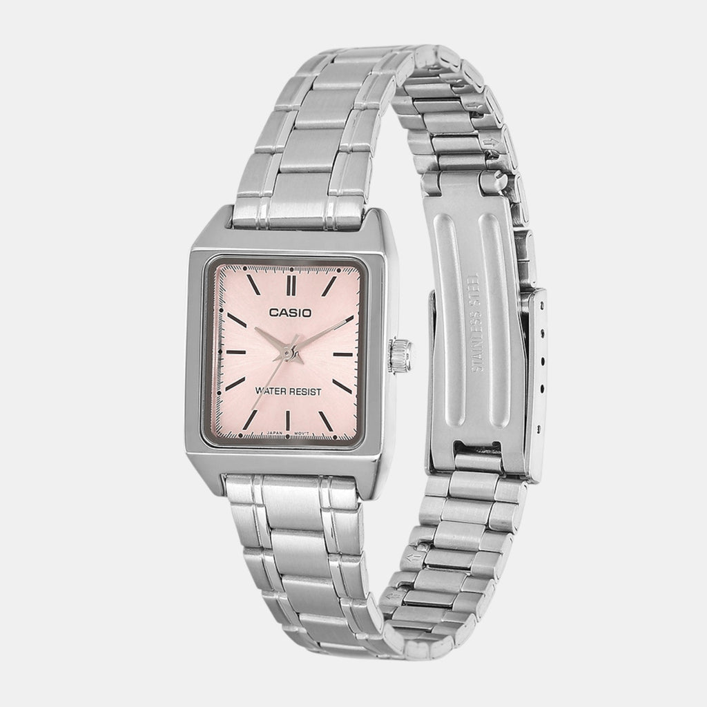 Enticer Women Quartz Pink Dial Analog Stainless Steel Watch A2281
