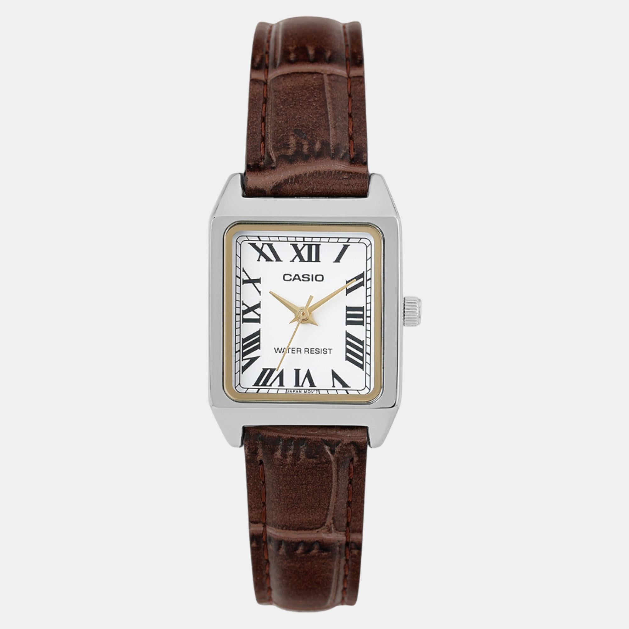 Enticer Women Quartz White Dial Analog Leather Watch A2288