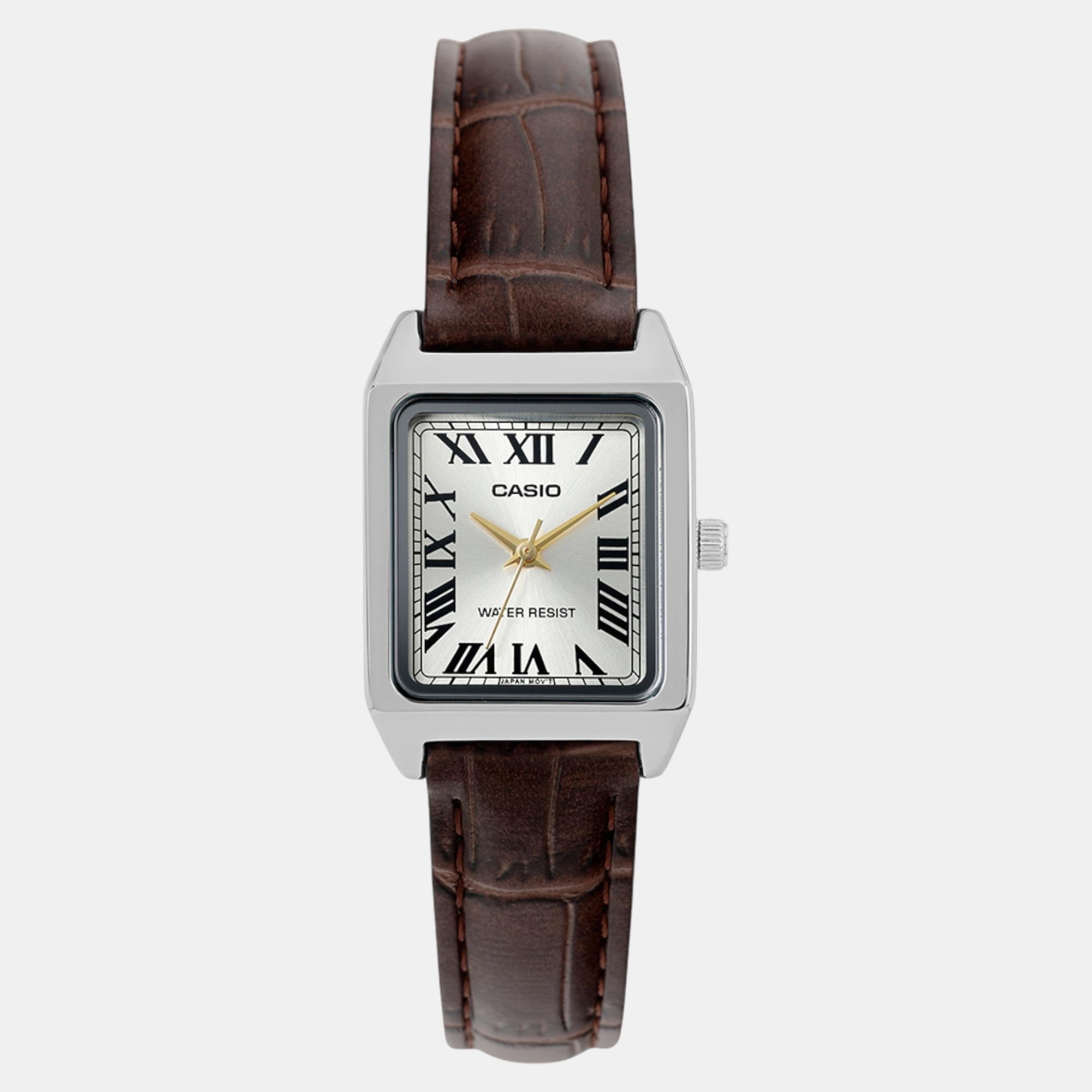 Enticer Women Quartz Gold Dial Analog Leather Watch A2291