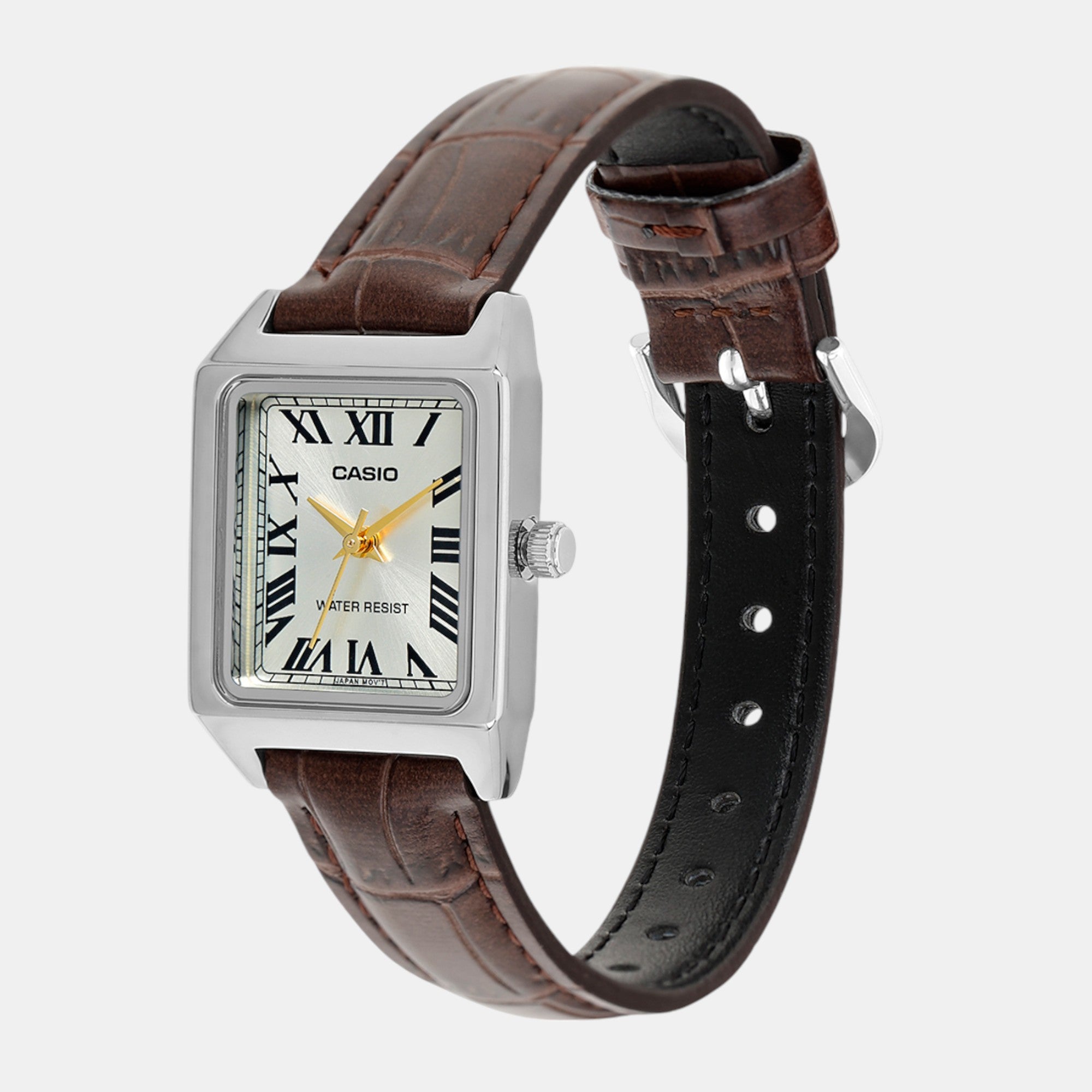 Enticer Women Quartz Gold Dial Analog Leather Watch A2291