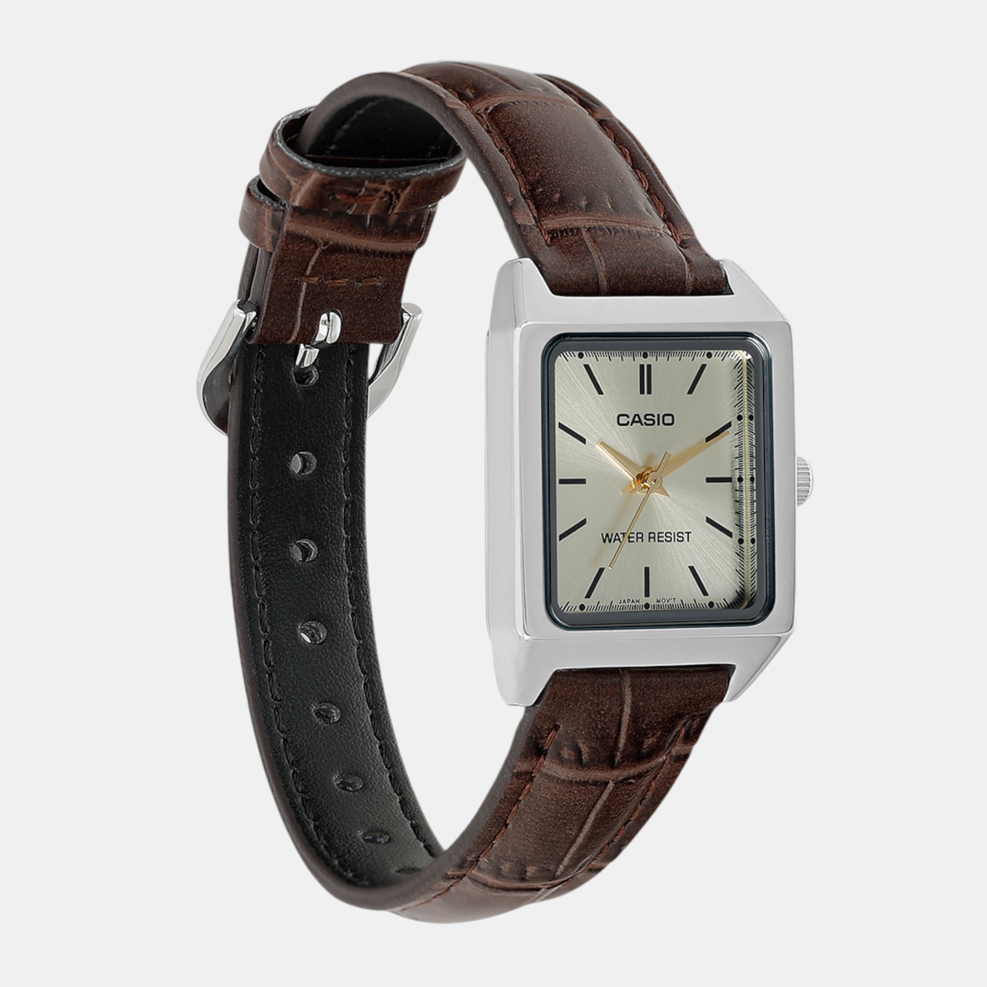 Enticer Women Quartz Gold Dial Analog Leather Watch A2292