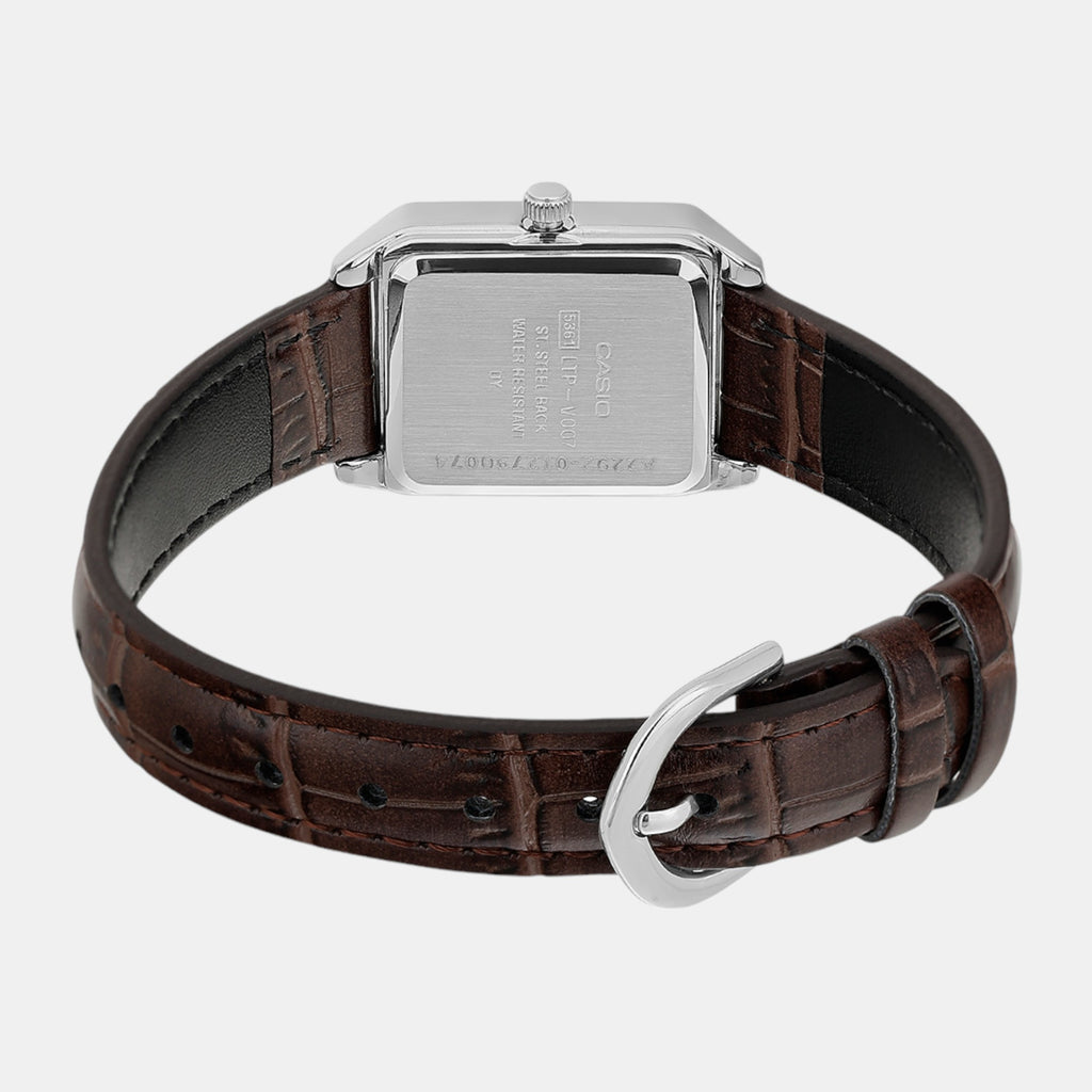 Enticer Women Quartz Gold Dial Analog Leather Watch A2292