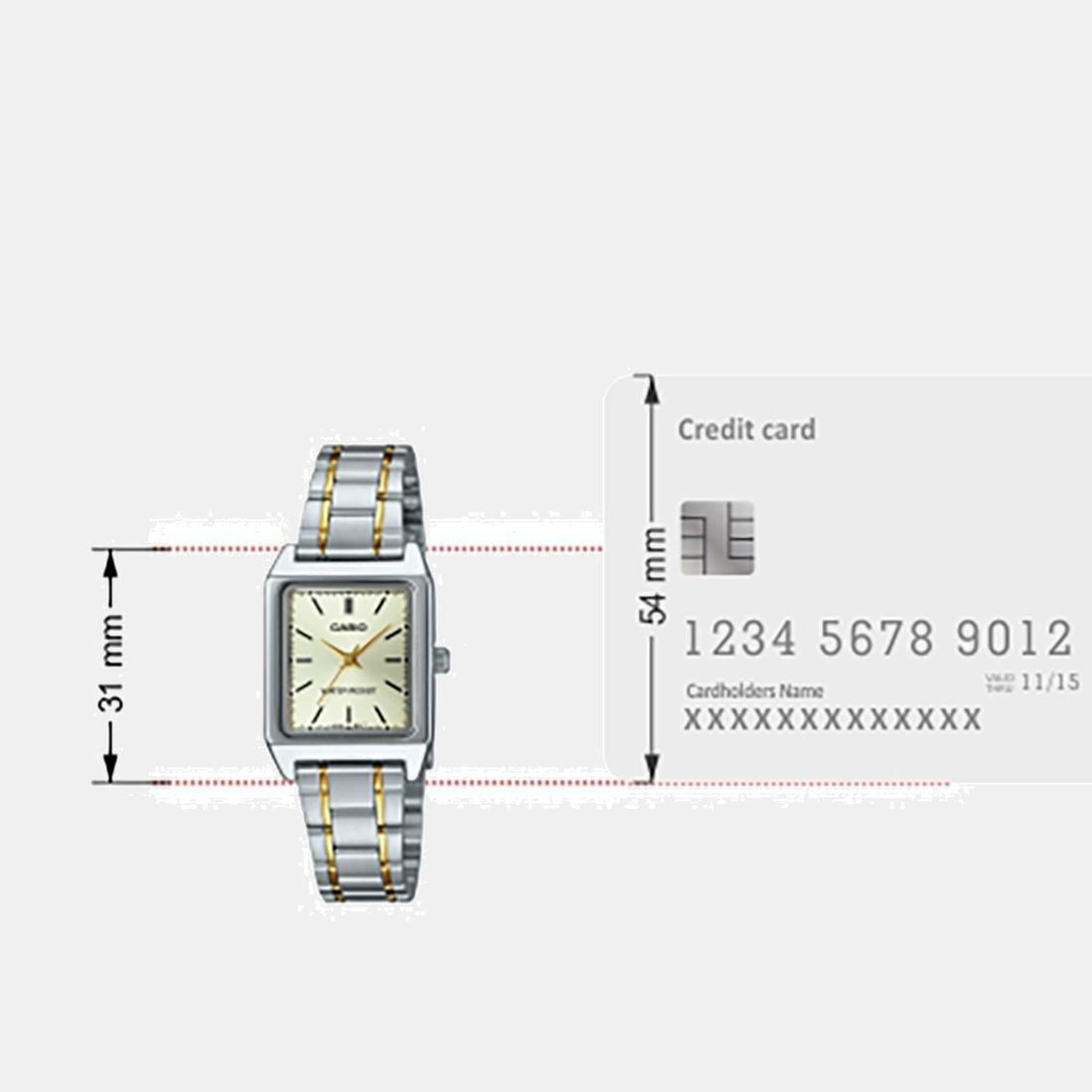 Enticer Women Quartz Gold Dial Analog Stainless Steel Watch A2294