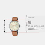 Enticer Women Quartz Silver Dial Analog Leather Watch A2295