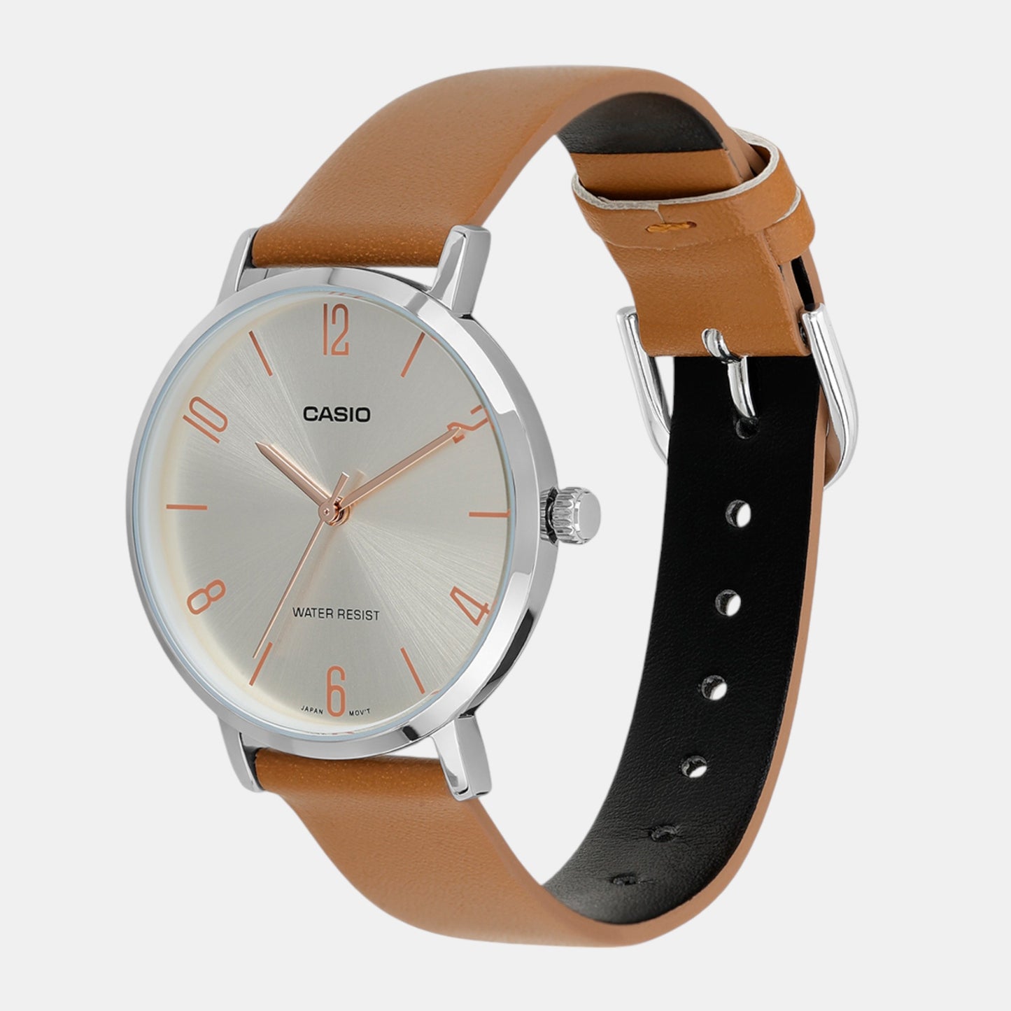 Enticer Women Quartz Silver Dial Analog Leather Watch A2295