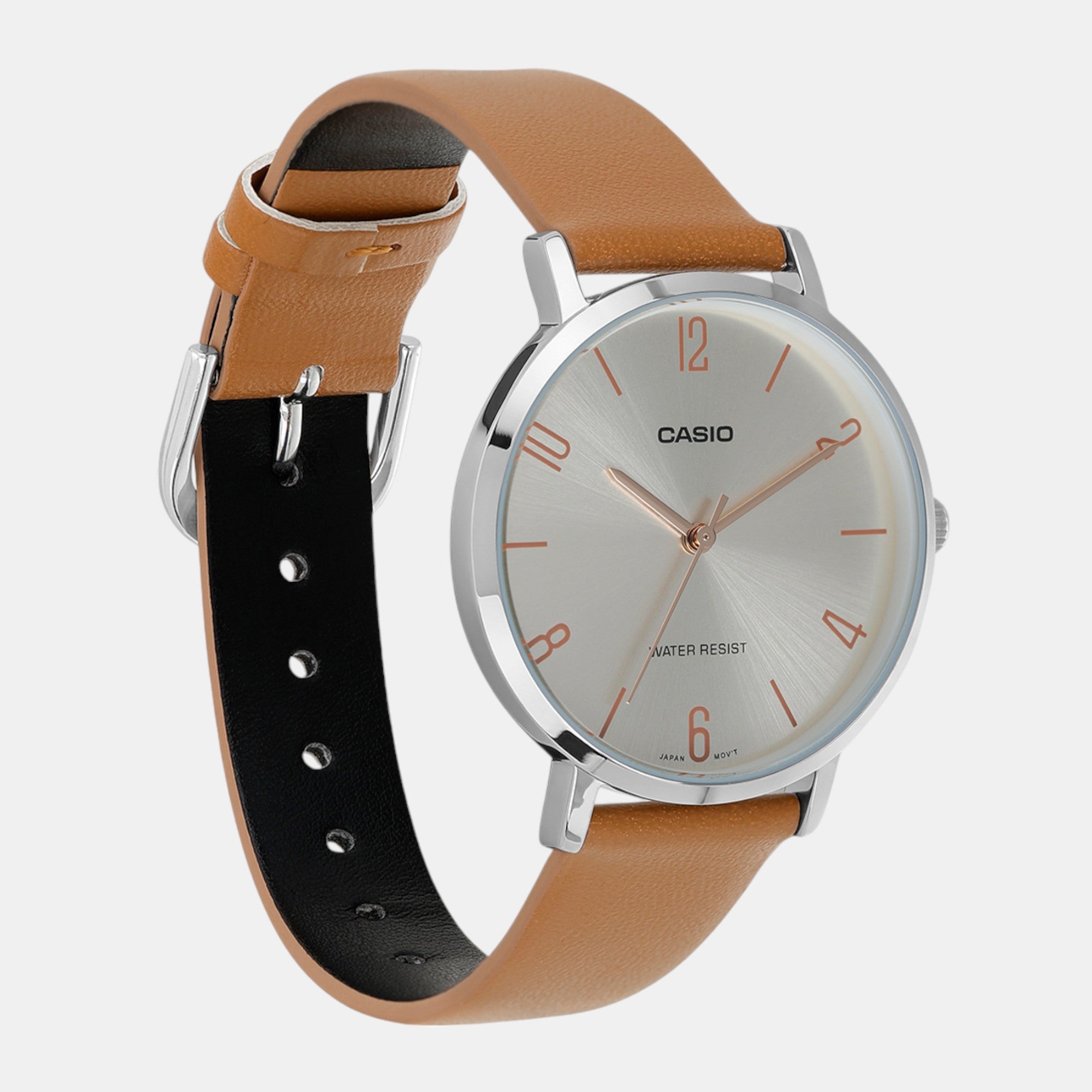 Enticer Women Quartz Silver Dial Analog Leather Watch A2295