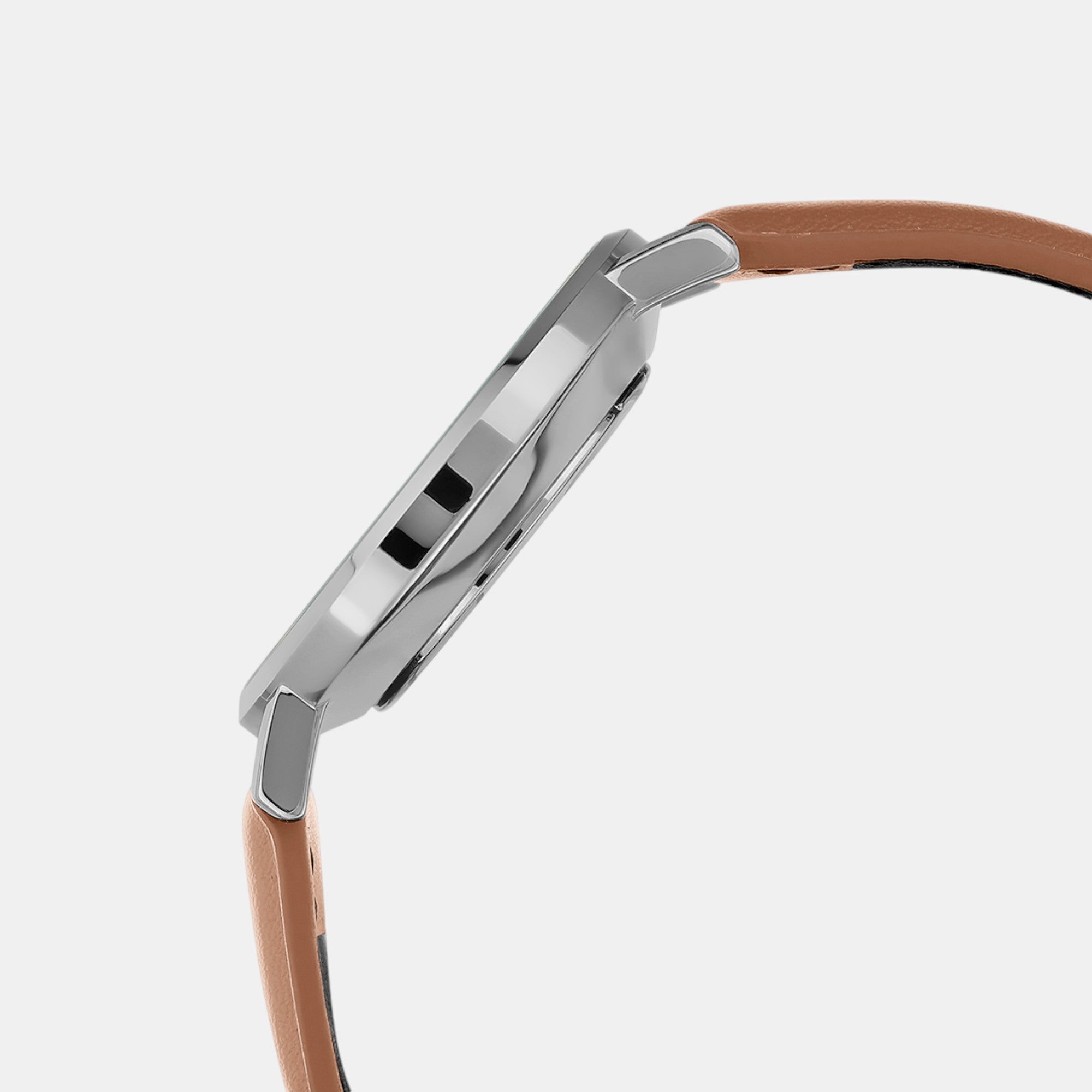 Enticer Women Quartz Silver Dial Analog Leather Watch A2295