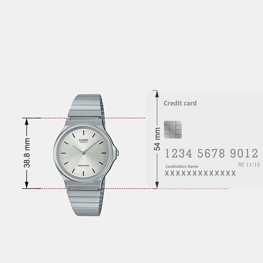 Youth Women Quartz Silver Dial Analog Stainless Steel Watch A2296