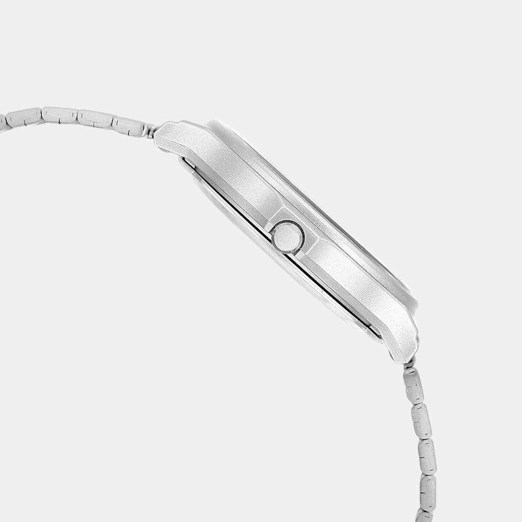 Youth Women Quartz Silver Dial Analog Stainless Steel Watch A2296