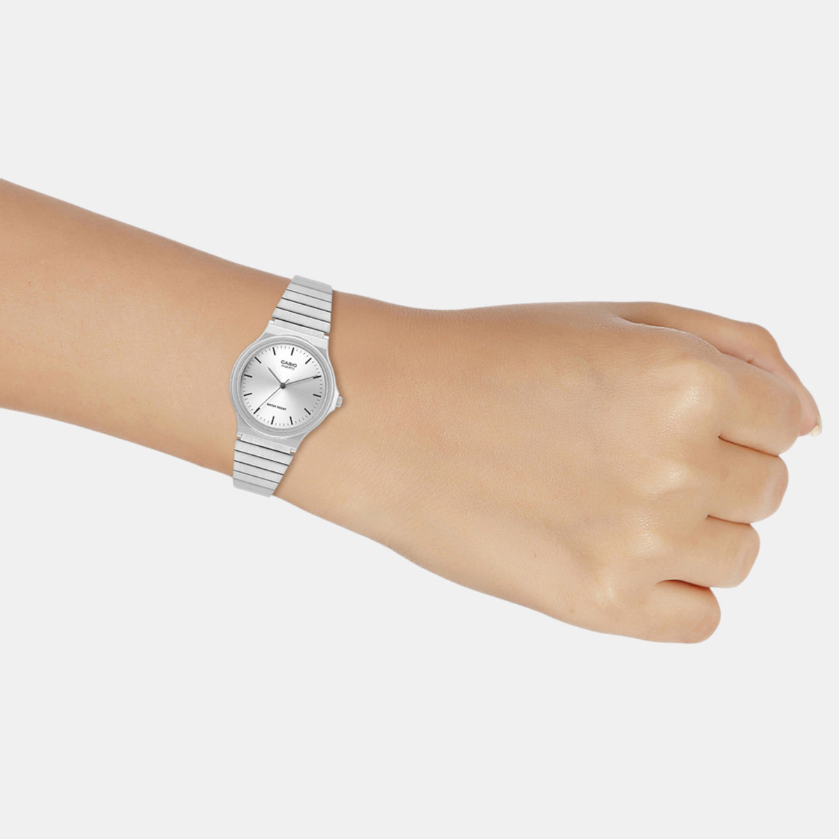 Youth Unisex Quartz Silver Dial Analog Stainless Steel Watch A2296