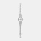 Youth Women Quartz Silver Dial Analog Stainless Steel Watch A2296