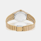 Youth Women Quartz Gold Dial Analog Stainless Steel Watch A2297