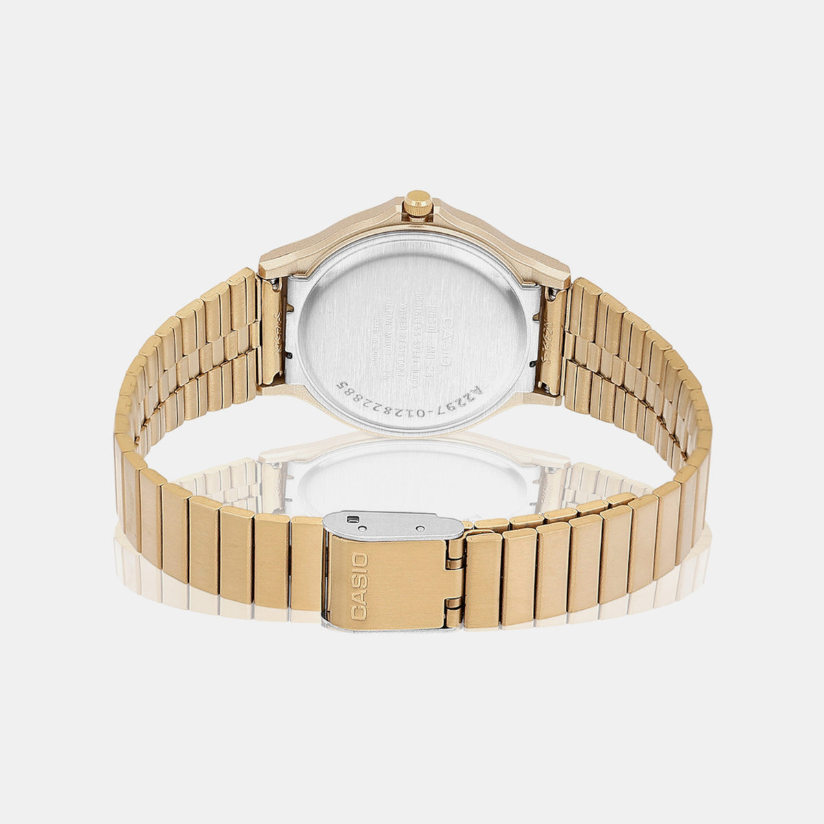Youth Unisex Quartz Gold Dial Analog Stainless Steel Watch A2297