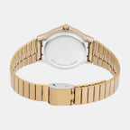 Youth Women Quartz Gold Dial Analog Stainless Steel Watch A2297