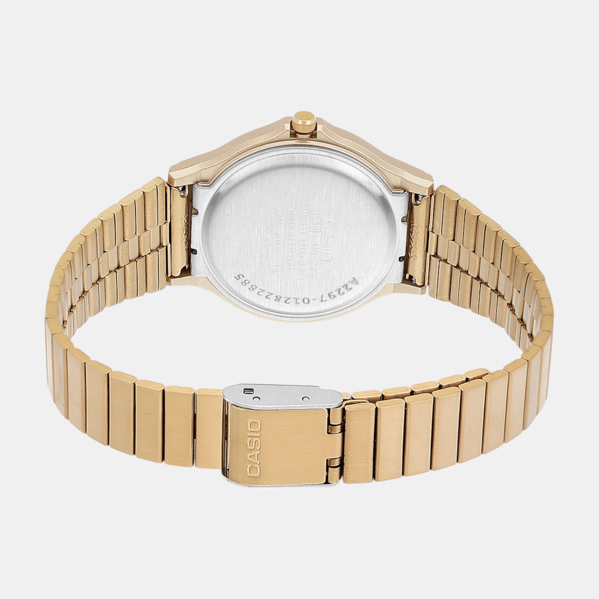 Youth Women Quartz Gold Dial Analog Stainless Steel Watch A2297