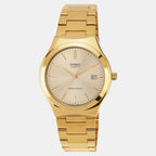 Enticer Men Quartz Gold Dial Analog Stainless Steel Watch A2299