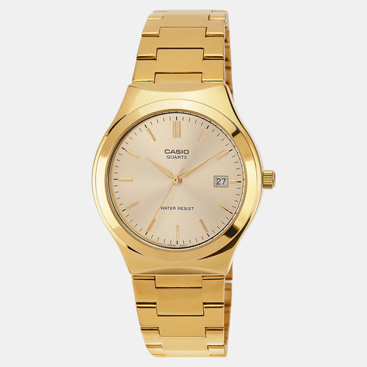 Enticer Men Quartz Gold Dial Analog Stainless Steel Watch A2299