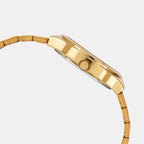 Enticer Men Quartz Gold Dial Analog Stainless Steel Watch A2299