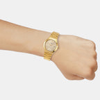 Enticer Men Quartz Gold Dial Analog Stainless Steel Watch A2299