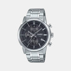 Enticer Men Quartz Black Dial Chronograph Stainless Steel Watch A2302