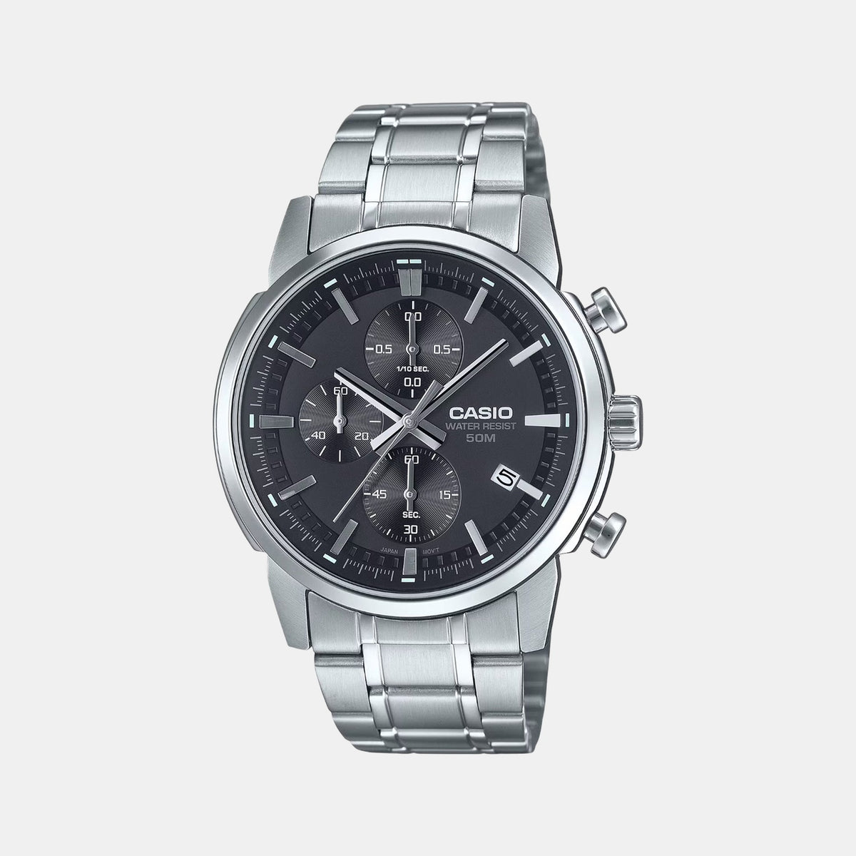 Enticer Men Quartz Black Dial Chronograph Stainless Steel Watch A2302