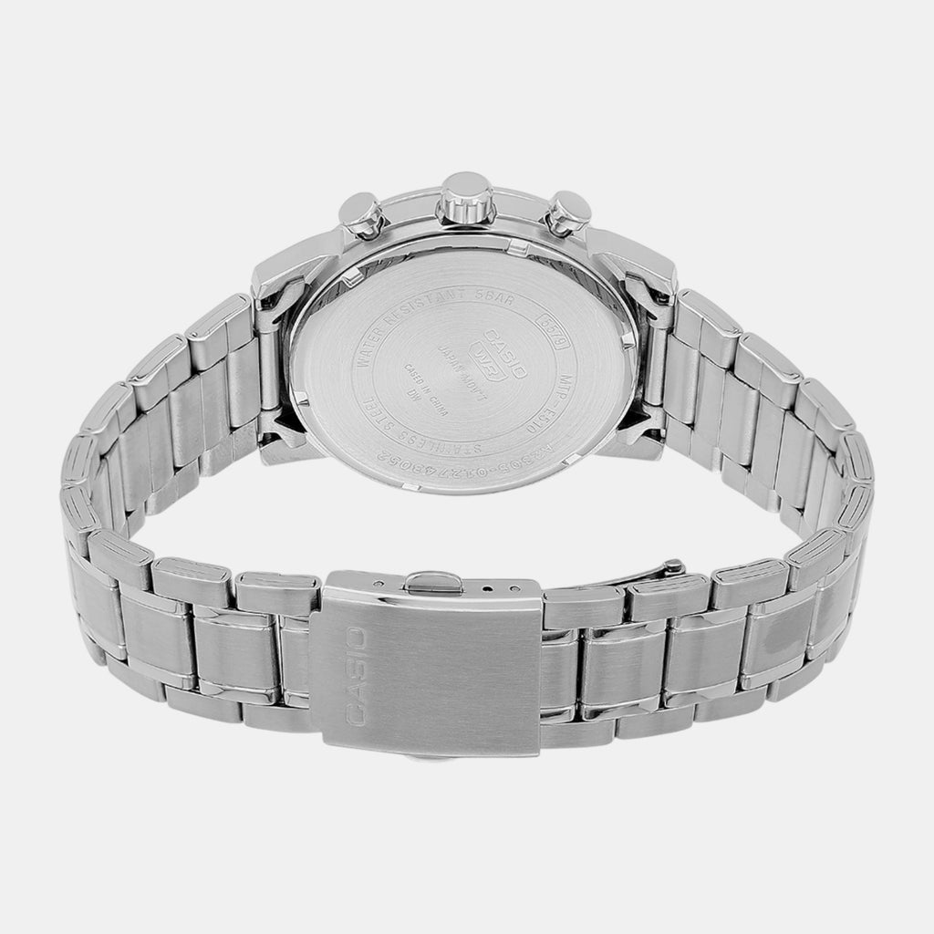 Enticer Men Quartz Silver Dial Chronograph Stainless Steel Watch A2305