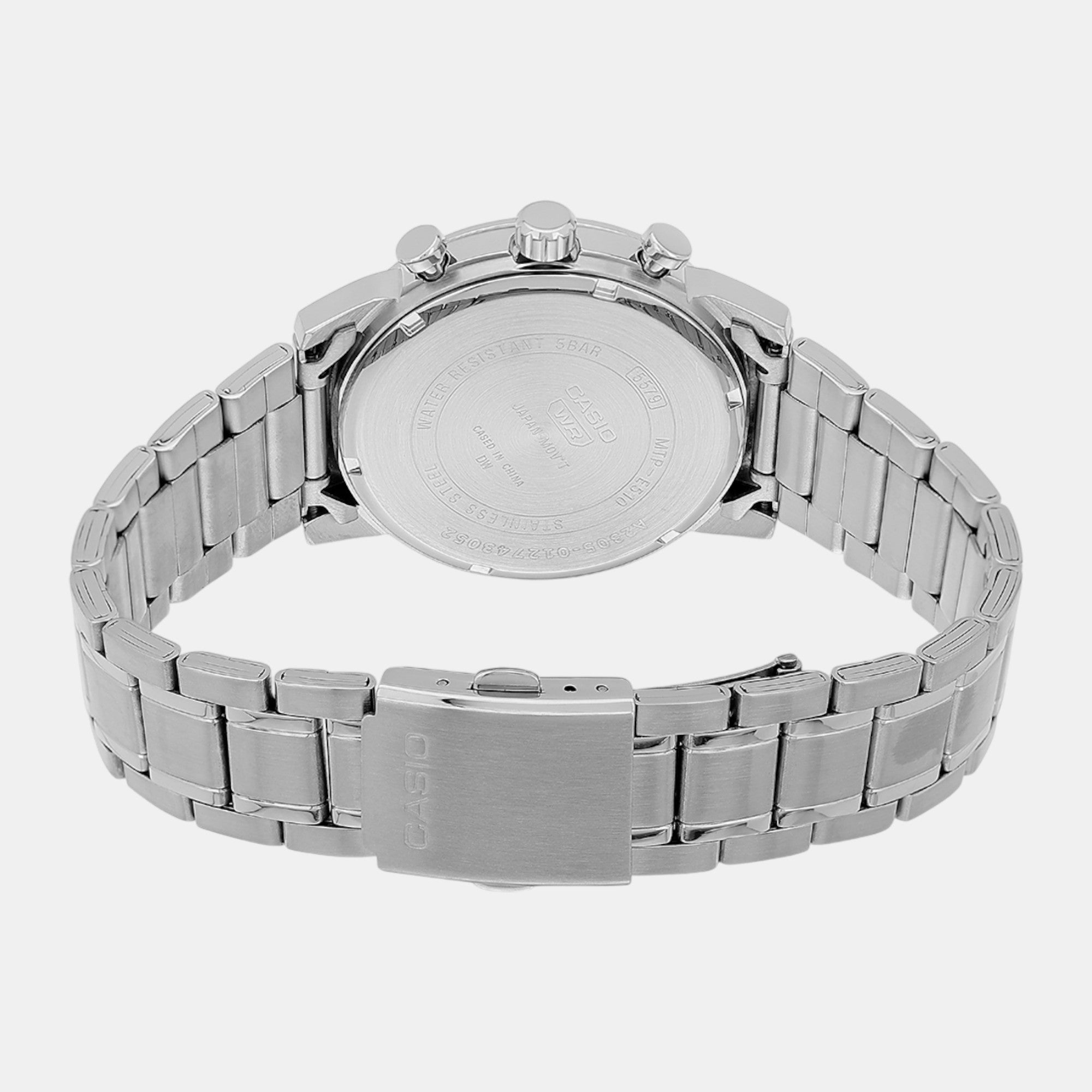 Enticer Men Quartz Silver Dial Chronograph Stainless Steel Watch A2305