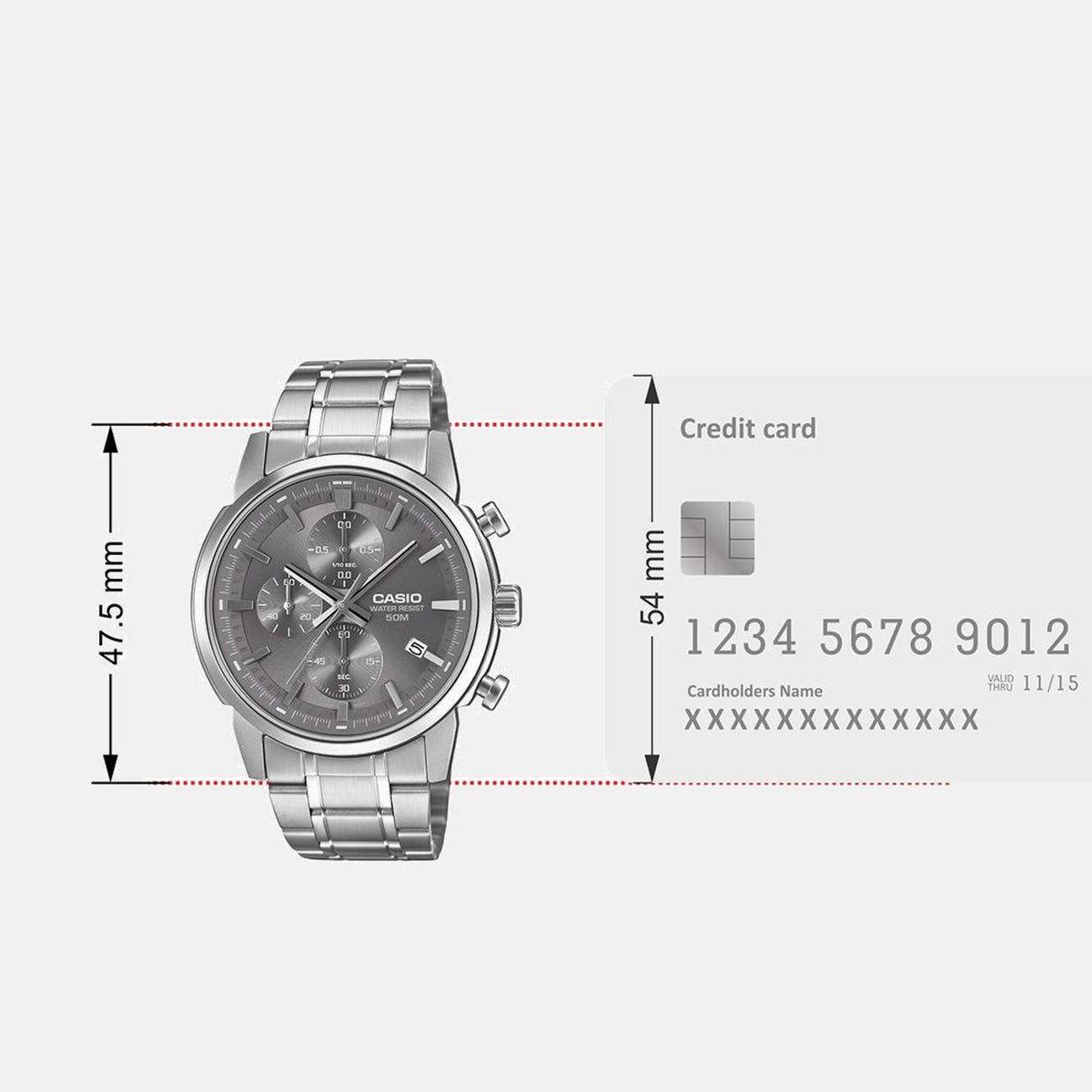 Enticer Men Quartz Brown Dial Chronograph Stainless Steel Watch A2306