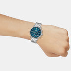 Enticer Men Quartz Blue Dial Chronograph Stainless Steel Watch A2308