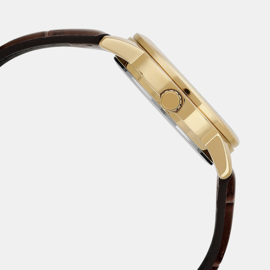 Enticer Men Quartz Black Dial Analog Leather Watch A2313