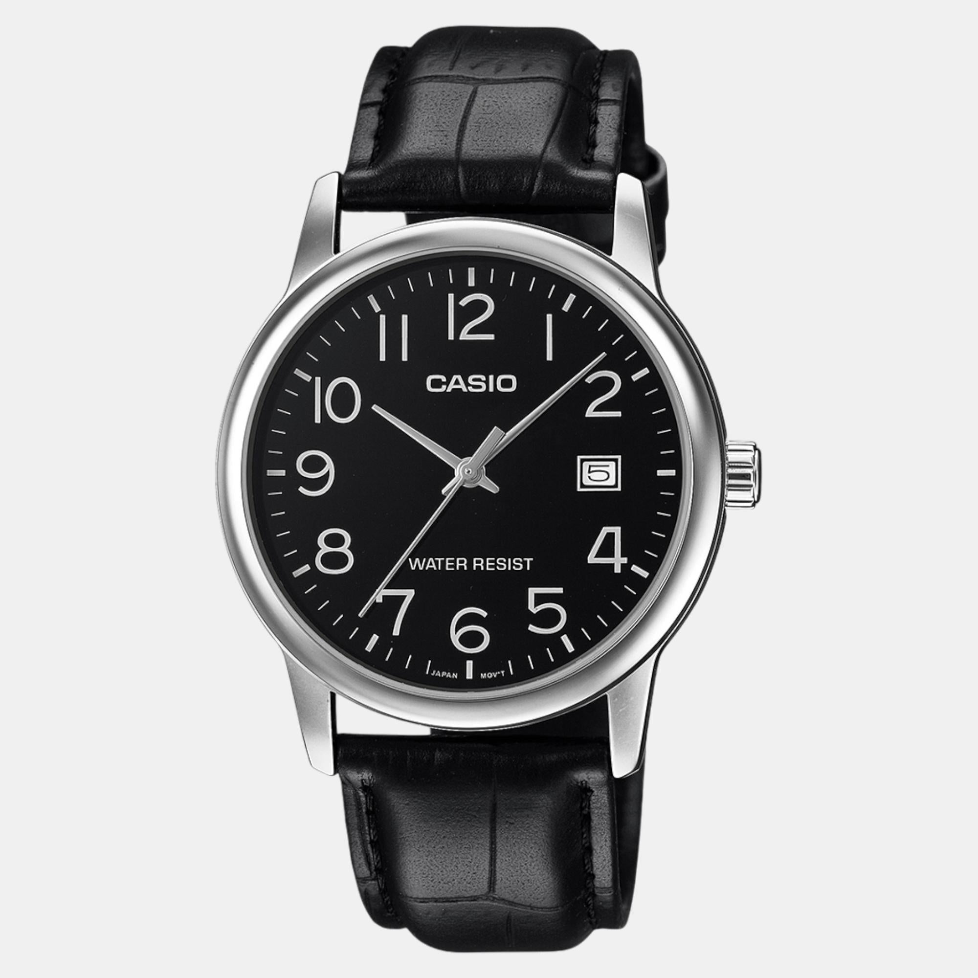 Enticer Men Quartz Black Dial Analog Leather Watch A2315