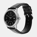 Enticer Men Quartz Black Dial Analog Leather Watch A2315