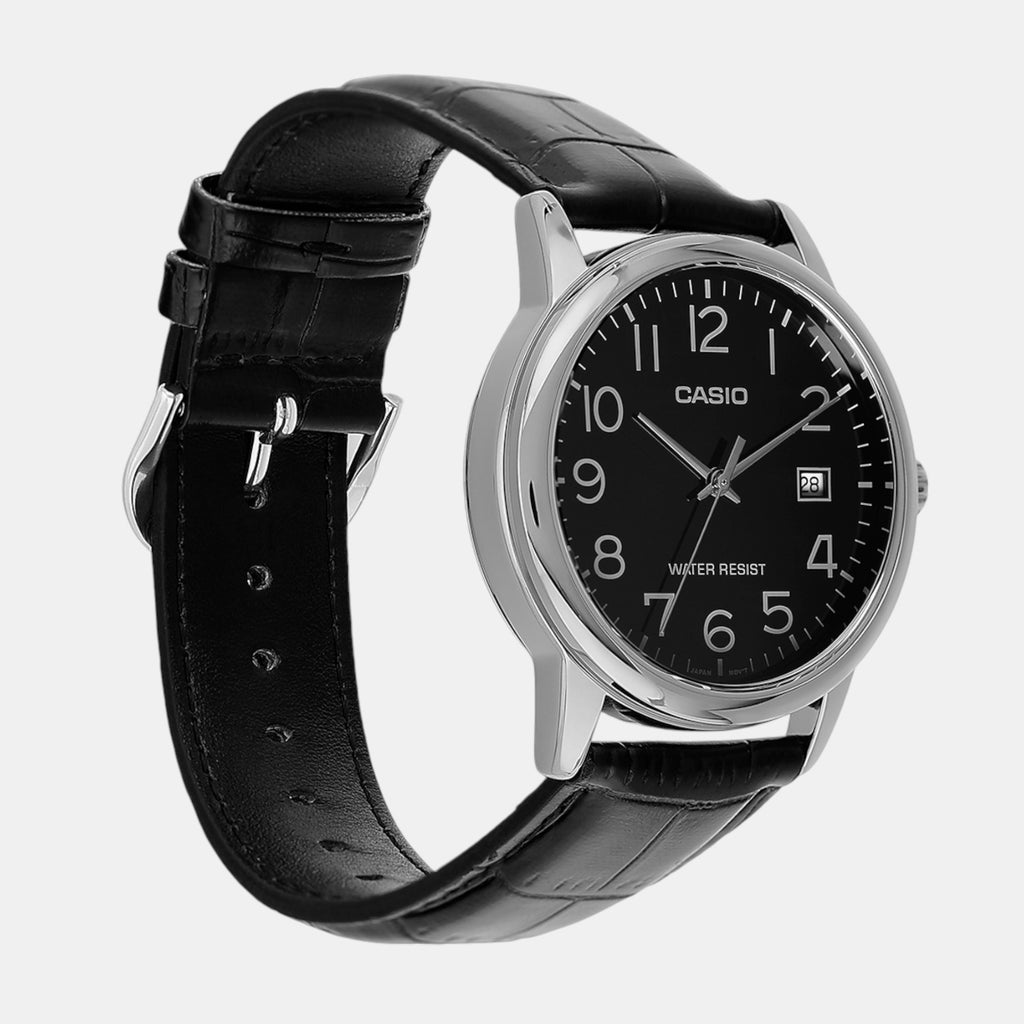 Enticer Men Quartz Black Dial Analog Leather Watch A2315