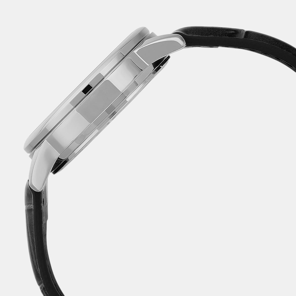 Enticer Men Quartz Black Dial Analog Leather Watch A2315