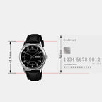 Enticer Men Quartz Black Dial Analog Leather Watch A2317