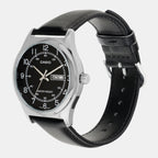Enticer Men Quartz Black Dial Analog Leather Watch A2317