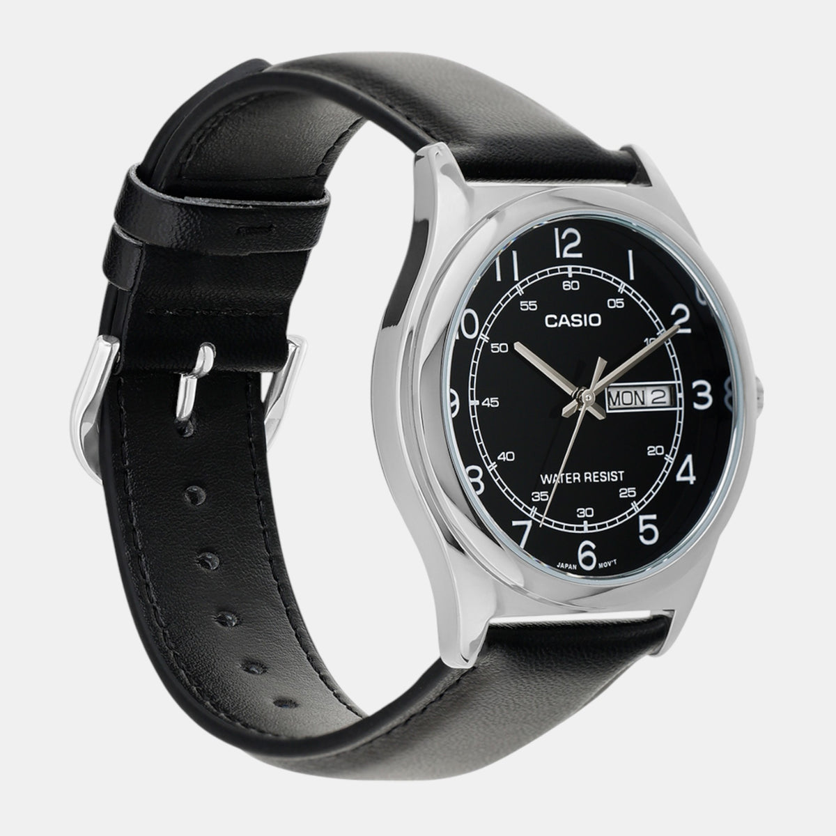 Enticer Men Quartz Black Dial Analog Leather Watch A2317